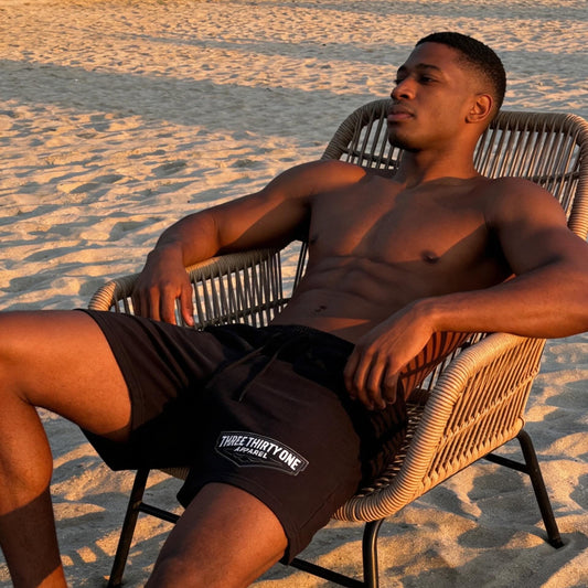 3Thirty1 Black Heavy Cotton Shorts