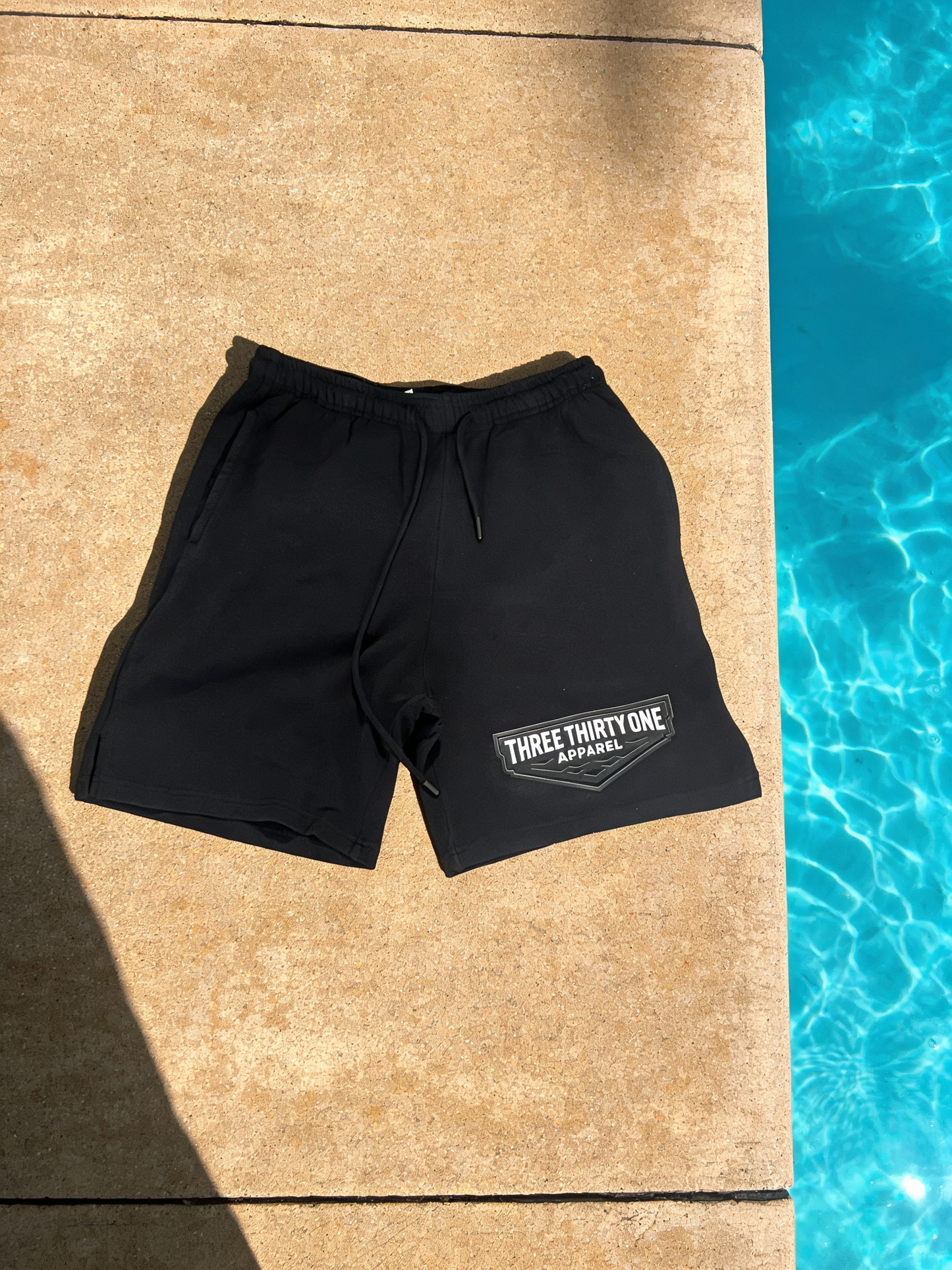 3Thirty1 Black Heavy Cotton Shorts