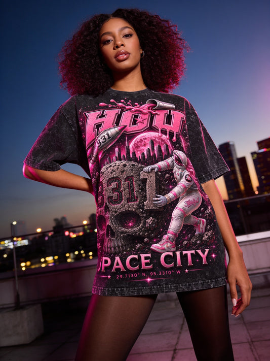 Women Space City Graphic Shirt